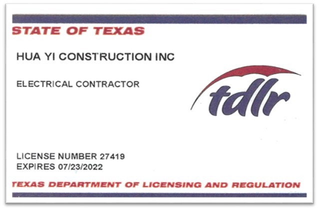 Electrical Contractor License
