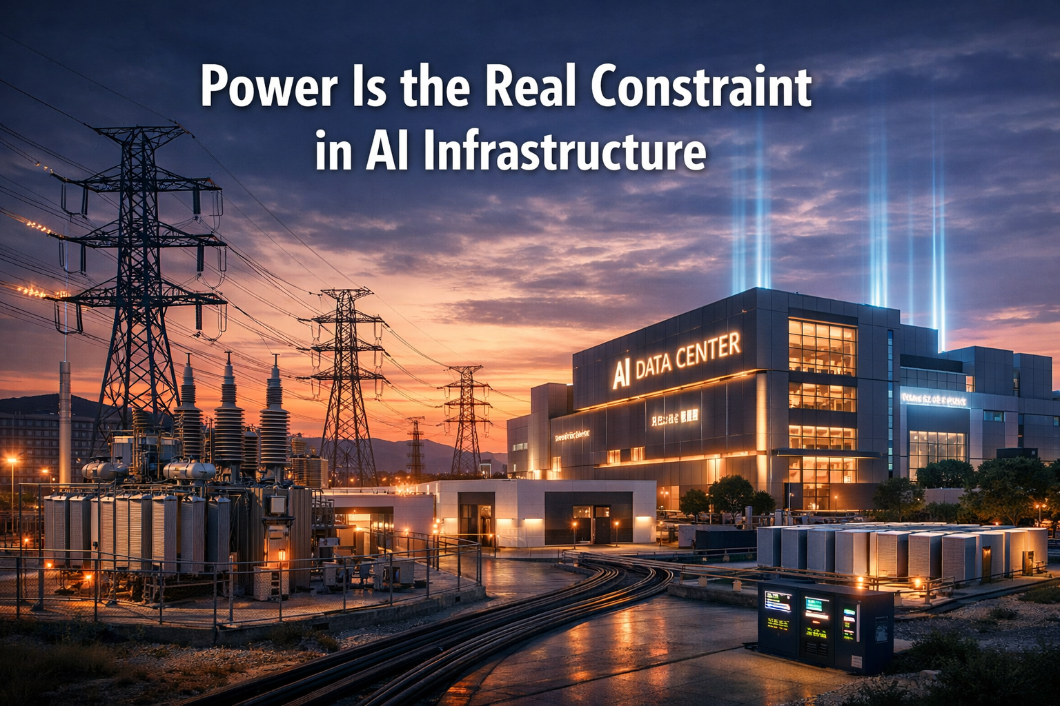 Heavy electrical power infrastructure for AI data centers